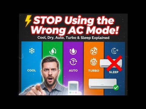 STOP Using the Wrong AC Mode! Cool, Dry, Auto, Turbo & Sleep Explained
