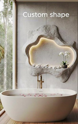 Modern Bathroom Design: Custom Warm White LED Shower Niche Lighting by MG Sign