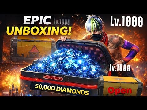 Lv.1000 Box Open 😱 | सिर्फ पचास हज़ार Diamonds में क्या निकला?