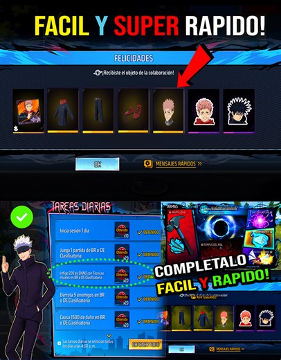 truco como conseguir y completar el evento jujutsu kaisen x fee fire 50 kills derrota enemigos ff Nuevo truco elimina 50 enemigos con el martillo en free fire 50 kills facil y rapido, como conseguir muy facil a itadori en el nuevo evento jujutsu kaisen x free fire ff latam, como conseguir muchos tokens JUJUTSU. #freefire #garena #garenfreefire | Soma Gamer