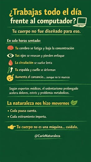 Trabajar TODO el día en el computador está dañando tu cuerpo (y no lo notas) #Salud #VidaSaludable