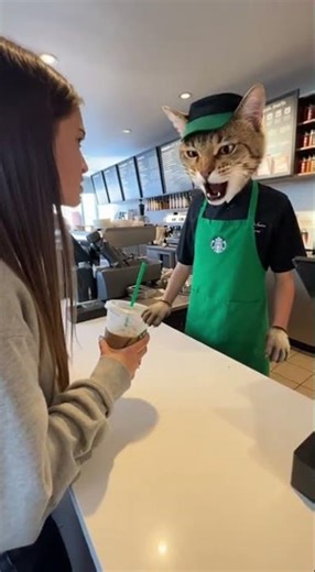 Angry Starbucks Cat LOSES IT Over Warm Drink