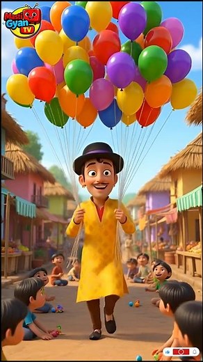 Gubbare Wala Aaya 🎈 | Balloon Seller & Kids Story | Hindi Nursery Rhymes for Kids | Kids Cartoon