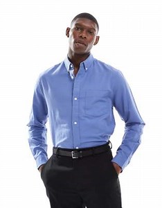ASOS DESIGN oxford regular shirt in blue | ASOS