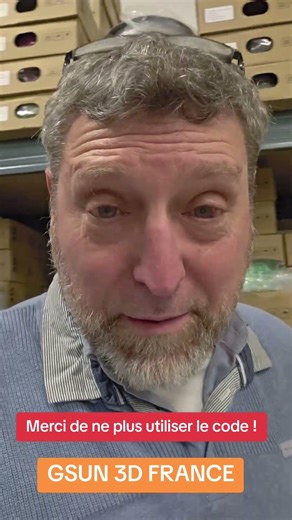 Merci de ne plus utiliser le code sur le site GSUN 3D FRANCE !! #3d #lv3d #imprimante3d #diy