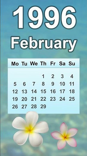 February 1996 Calendar