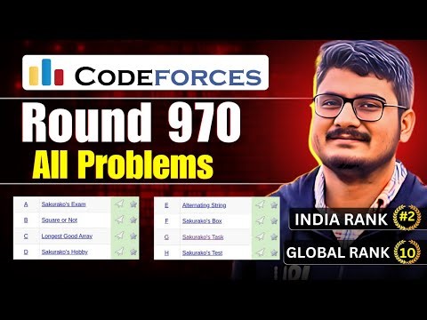 Codeforces Round 970 Solution Discussion | ABCDEFGH