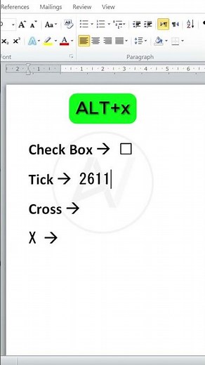 How to Insert ☑ Checkbox ☒ Cross Box ✖ X Symbol in MS Word | Word Tips & Tricks #shorts