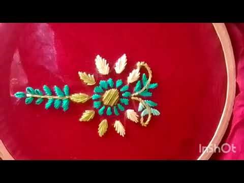 Beautiful and easy flower thread embroidery design #handembroidrey#