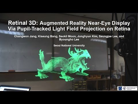Retinal 3D: Augmented Reality Near-Eye Display Via Pupil-Tracked Light Field Projection on Retina