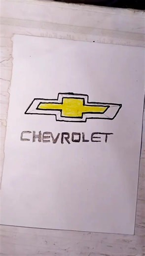 Chevrolet🔥 logo drawing #logodesign #colouring #paint #art