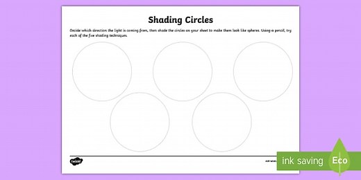 Pencil Shading Circles Worksheet