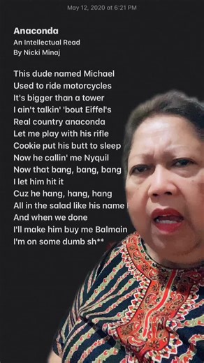 An Intellectual Read with my Mama Lulu: Anaconda By Nicki Minaj. #fyp