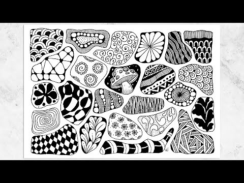 24 zentangle patterns for beginners | How to draw zentangle | zentangle patterns ...