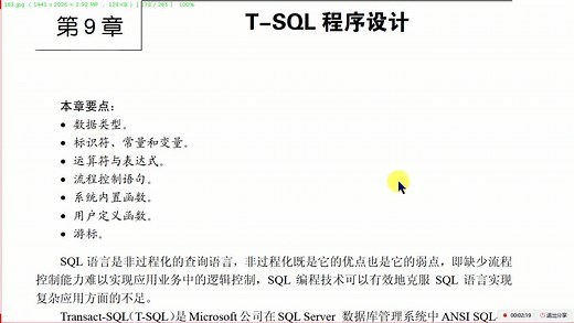 SQL-Server教程-第09章-TSQL程序设计1-数据类型、标识符、运算符