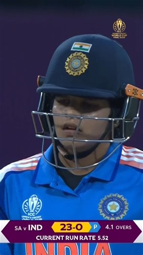A gorgeous cover drive from Shafali Verma in the #CWC25 Final 🔥 Watch the #INDvSA Final LIVE in your region, broadcast details here 👉 http://bit.ly/46IKZtI | ICC - International Cricket Council