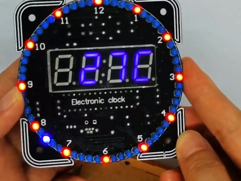 ISolderStore Electronic DIY Kits 60s Clock Kit Soldering Practice Kit DIY Soldering Project for Teens Kids Adults Thanksgiving Xmas Gift