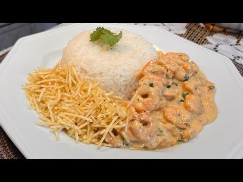 Strogonoff de Camarão Cremoso | Fácil, Rápido e Sofisticado! 🍤✨