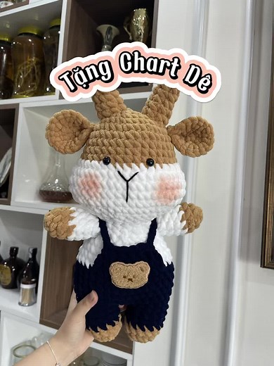 Tặng Chart Dê #tiemlenhandmade_8686 #fyp #moclen #xuhuong #crochet #lennhungdua #12congiap #chart #chartfree #trending