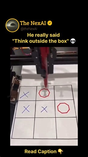 Robot CHEATS at Tic-Tac-Toe 💀 (Watch the end) #Shorts