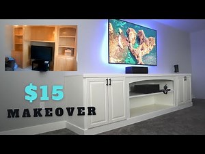 DIY Built In Entertainment Center Makeover