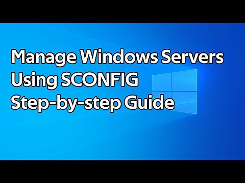 How to use sconfig on Windows Server