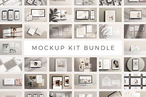 Mockup Kit Bundle, Incl. All Mockup Kits: Frames, Devices, Web & App, Notebook, Book, Stationery, Businesscard, Moodboard, Magazine, Mockups - Etsy