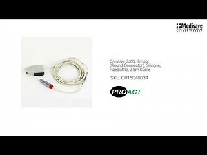 Creative SpO2 Sensor Round Connector Silicone Paediatric 2 5m Cable CR15040034