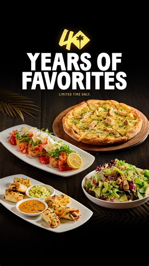 Celebrate 40 years of flavor. Everyone’s favorite CPK dishes, now back for a limited time. | California Pizza Kitchen