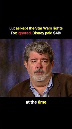 George Lucas Kept the Star Wars Rights Fox Didn't Want — Then Sold Lucasfilm for $4 Billion #shorts
