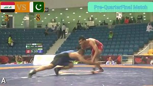 Pakistan vs IRAQ at Asian Wrestling Championship Qatar Pre-Quarter Final Match | Inam Butt Wrestler