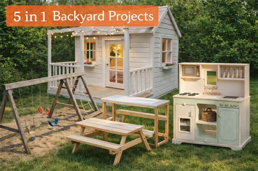 DIY Kids Playhouse Plans Bundle | Backyard Wood Projects - Etsy