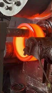 Inside the forging factory the roilling process by blacksmith operator #forging #blacksmith #factory