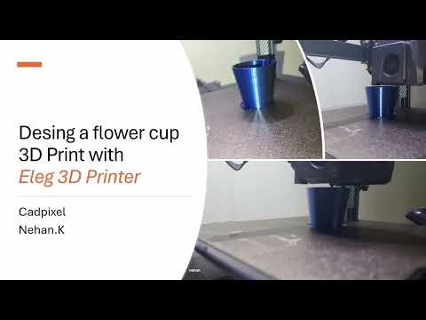 Desing a flower cup in Onshape and learn to 3d print it #3dprinting #diy #video #garden #hobbies