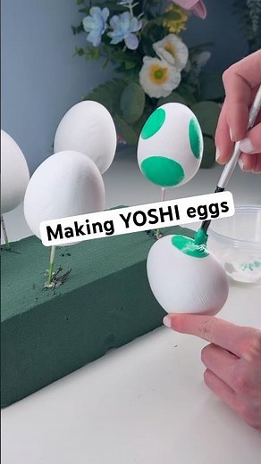 Making Yoshi eggs 🎨🥚 Don’t skip “After” Easter crafts