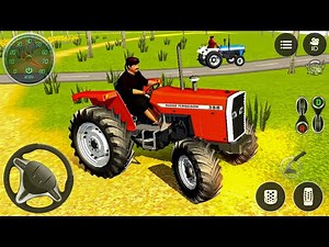 Kırmızı Traktör Sürüş Simülatör Oyunu - Traktör Sürüş Oyunu - Android GamePlay