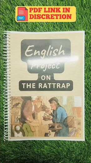 English project file class 12th | The Rattrap Project | Class12 CBSE #diy #project #school #exam