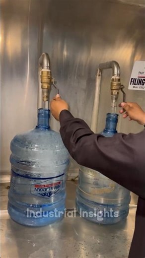 Manual Bottle Water Filling & Washing Process | Factory Setup #shorts #shortfeed #factory