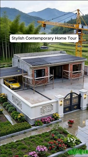 Single-Story Roof House Construction Process | Step-by-Step Build #modelbuilding #architecture