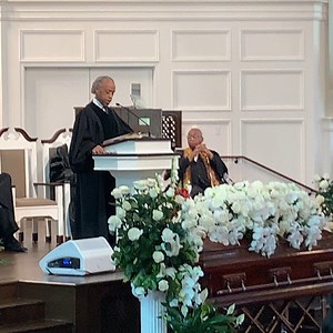 Speaking at the funeral services of Mrs. Juanita Abernathy, wife of Rev. Ralph Abernathy | Reverend Al Sharpton