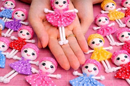 Colorful fabric doll - Quilt Pattern - Creative.craftsforlove.com