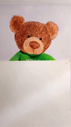 Realistic teddy 🧸 drawing rate my artwork ✨️ #teddy #tranding #shortvideo #viral #art #realistic