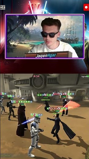 SWGoH - Lord Vader Beats SLKR w/ DS Rey FDC In 3v3 Grand Arena!! #swgoh #starwars #lordvader