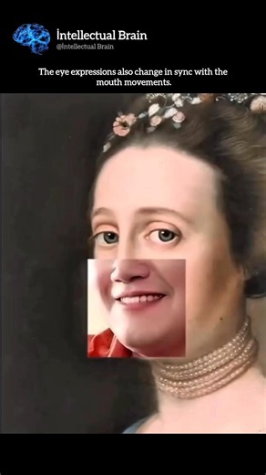 The shape of the eyes changes according to the mouth movements.