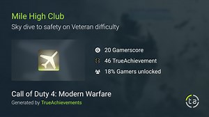 Mile High Club achievement in Call of Duty 4: Modern Warfare