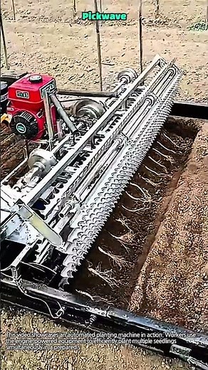 Modern Farming Equipment in Action #worker #process #agriculture #farming #machinery