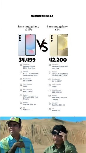 Samsung Galaxy S24FE vs Samsung Galaxy S24 specification and features #samsung #samsungs24fe