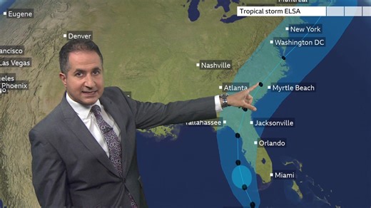 Tropical Storm Elsa approaches southeast US