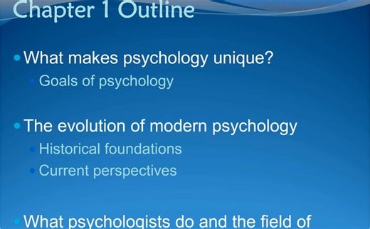 Introduction to Psychology - Chapter 1 Video #1