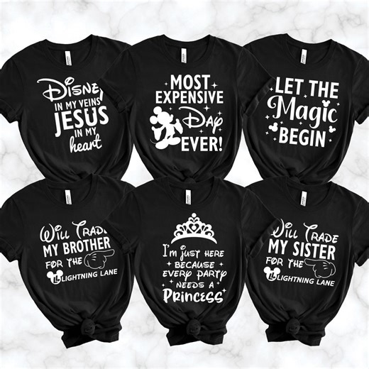 Funny Disney Family Vacation Shirts – Matching Group Outfits, Kids Mickey Shirt - Etsy